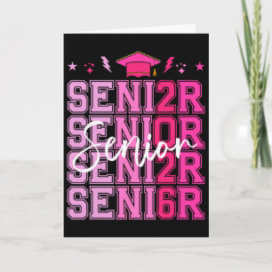 Senior Cl Of 2026 Coquette Pink Bow Graduation Card