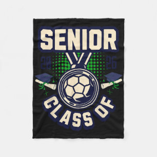 Senior Cl Of 2026 Graduation 2026 School Soccer Pl Fleece Blanket