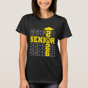 Senior Cl Of 2026 Graduation 2026 Yellow Wrestling T-Shirt