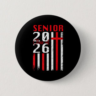 Senior Cl Of 2026 Usa Flag Christian Graduation Se 6 Cm Round Badge