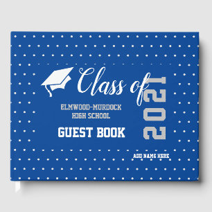 Senior Class 2021 Blue Graduation Guest Book