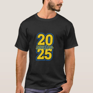 Senior Class 2025 School Colours Blue Gold High Sc T-Shirt