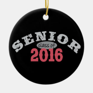 Senior Class of 2016 Red Ceramic Tree Decoration