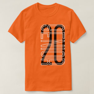 Senior Class of 2020 Logo Modern Black and White T-Shirt