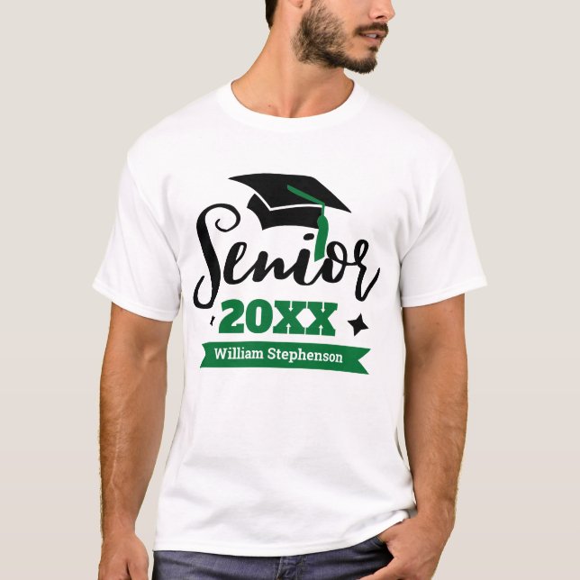 Senior class of 2022 graduation year name T-Shirt (Front)