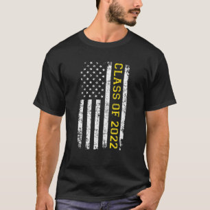 Senior Class Of 2022 Patriotic American Flag Gradu T-Shirt