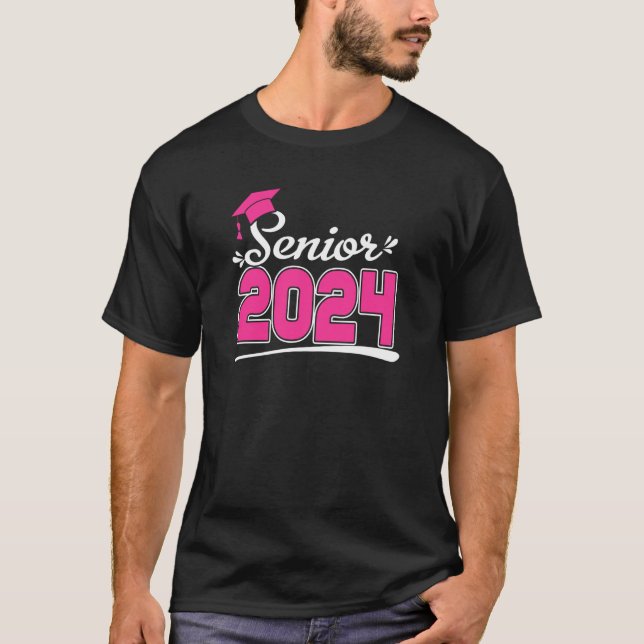 Senior Class of 2024 24 Seniors Graduation Girls W T-Shirt (Front)