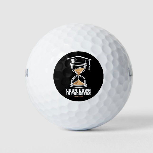 Senior Class Of 2025 Countdown to Graduation Gift Golf Balls (Front)