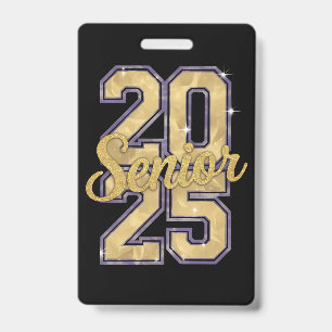 Senior Class Of 2025 Gold Graduation Graduate ID Badge