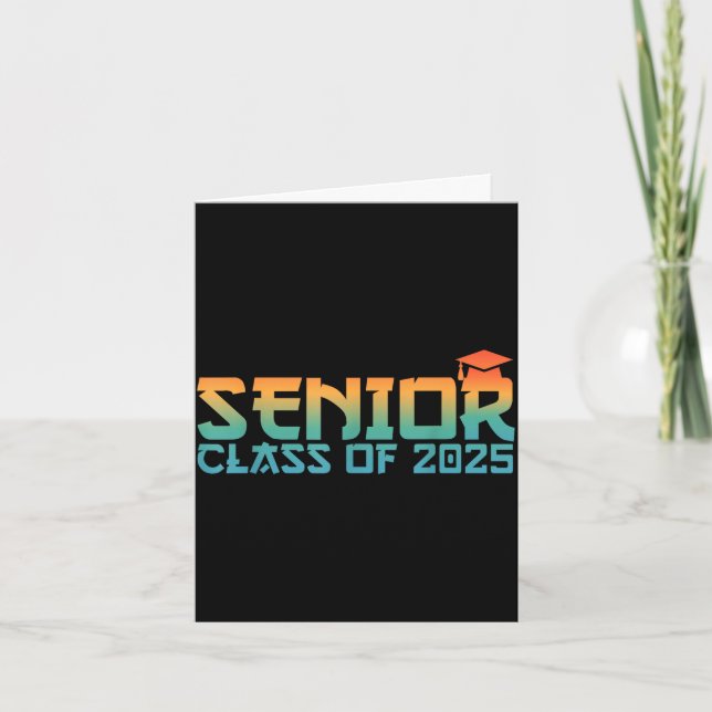 Senior class of 2025 graduation for high school card (Front)