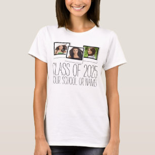 Senior Class of 2025 Graduation Photo Montage T-Shirt