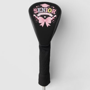 Senior Class Of 2025 Graduation Pink Coquette Bow Golf Head Cover