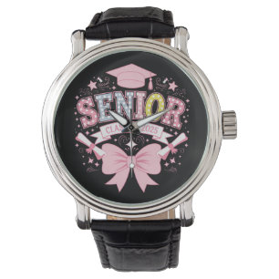 Senior Class Of 2025 Graduation Pink Coquette Bow Watch