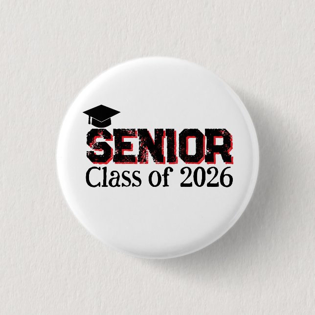Senior Class Of 2026 3 Cm Round Badge (Front)