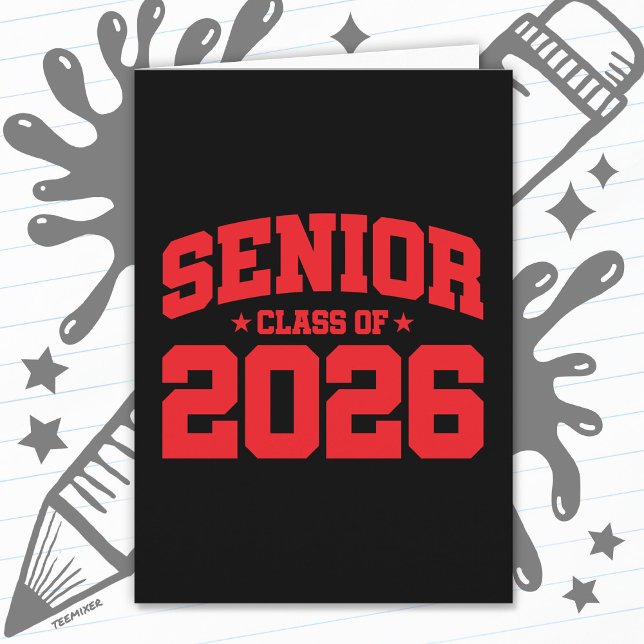 Senior Class of 2026 Bold Red Graduation Quote Card (Creator Uploaded)
