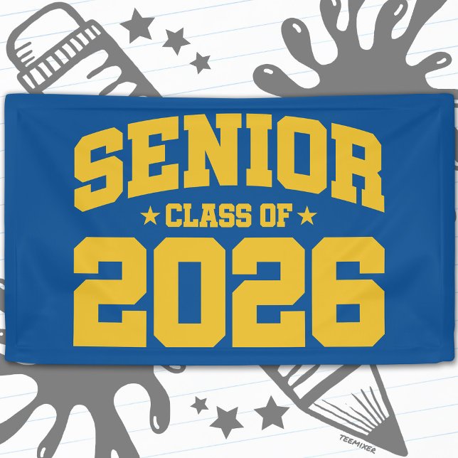 Senior Class of 2026 Gold Graduation Bold Minimal Banner (Creator Uploaded)