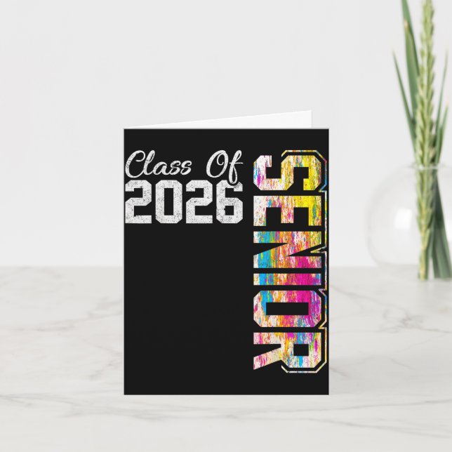 Senior class of 2026 graduate high school card (Front)