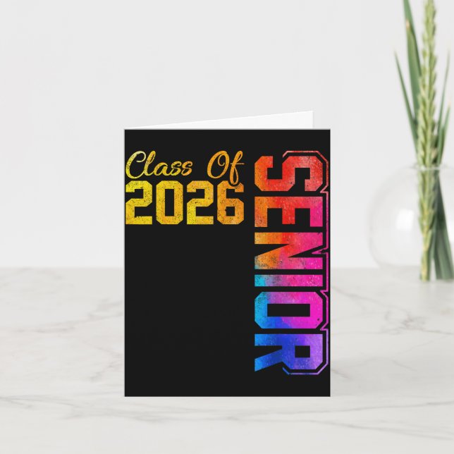 Senior class of 2026 graduate high school card (Front)