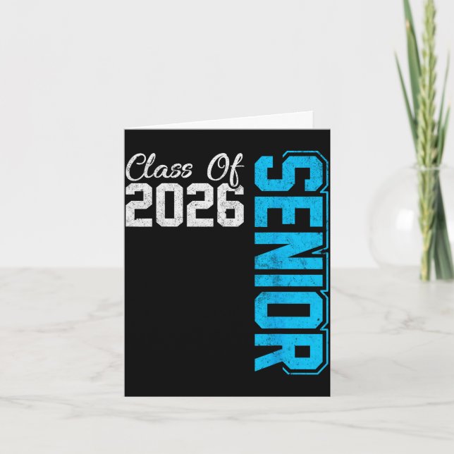 Senior class of 2026 graduate high school card (Front)