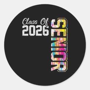 Senior class of 2026 graduate high school classic round sticker