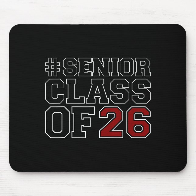 Senior class of 2026 graduate high school mouse pad (Front)