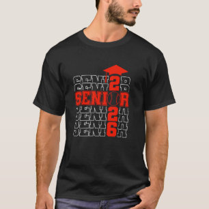 Senior Class Of 2026 Graduation 2026 Red Baseball  T-Shirt