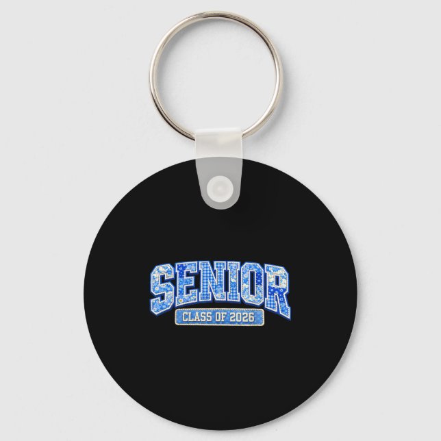 Senior class of 2026 graduation finally done toile key ring (Front)