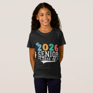 Senior Class of 2026 Graduation Hat Colorful Retro T-Shirt