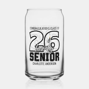 Senior Class of 2026 Graduation Tassel Can Glass