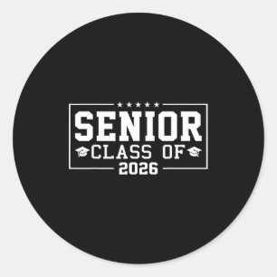 Senior class of 2026 high school student classic round sticker