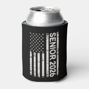 Senior Class Of 2026 Patriotic American USA Flag Can Cooler