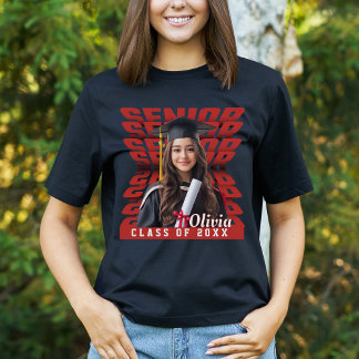 Senior Class of 2026 Personalised Photo & Name  T-Shirt