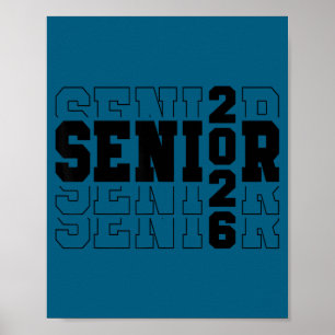 Senior class of 2026 varsity text graduation poster