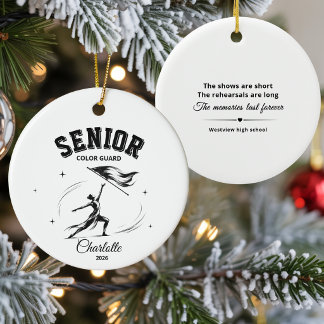senior colour guard ceramic tree decoration