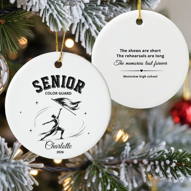senior colour guard ceramic tree decoration (Creator Uploaded)