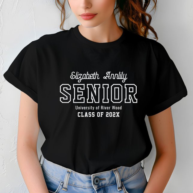 Senior Custom Year Script Graduate College  T-Shirt (Creator Uploaded)