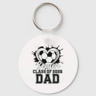 Senior Dad Cl Of 2026 Soccer Drip Melt Graduation Key Ring