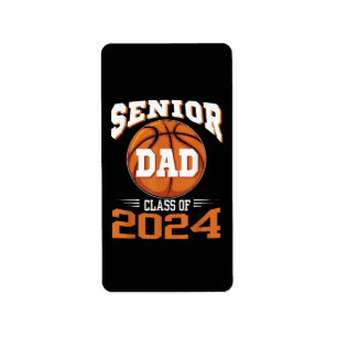 Senior Dad Class of 2024 Label