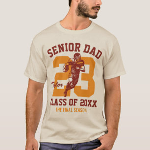 Senior Dad Football Team Graduate Custom Sports T-Shirt