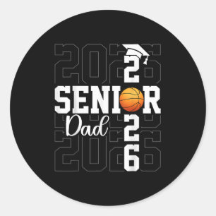 Senior Dad Senior Graduate Proud Father Cl Of 2026 Classic Round Sticker