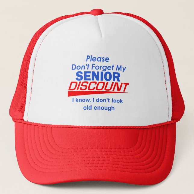 SENIOR DISCOUNT Hat (Front)
