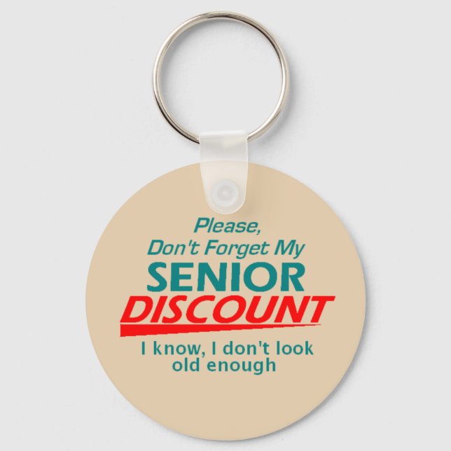 Senior Discount Keychain (Front)
