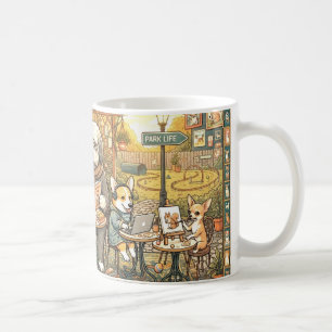 Senior Dog Cafe Christmas Holiday Coffee Mug