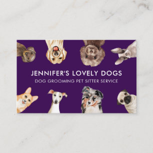 Senior Dog Care Visit Business Card