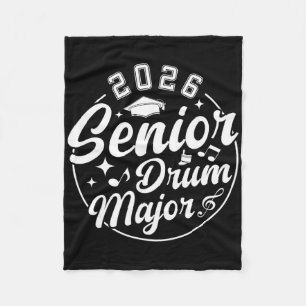 Senior Drum Major 2026 Graduation Marching Band Se Fleece Blanket