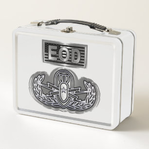 “Senior EOD” with Custom American Flag Metal Lunch Box