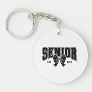 Senior Est 2025 Graduation Student Vintage Key Ring