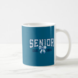 Senior est 2026 class of 2026 coquette bow blue coffee mug