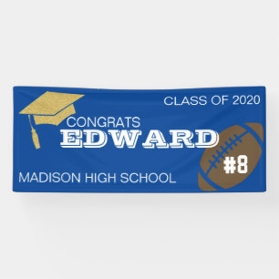 Senior Football Graduation Banner Sign