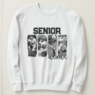 Senior Football Mum Custom Picture Brushstroke Sweatshirt